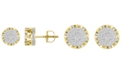 Macy's Men's Diamond (1/4 ct. t.w.) Earring Set in 10k Yellow Gold